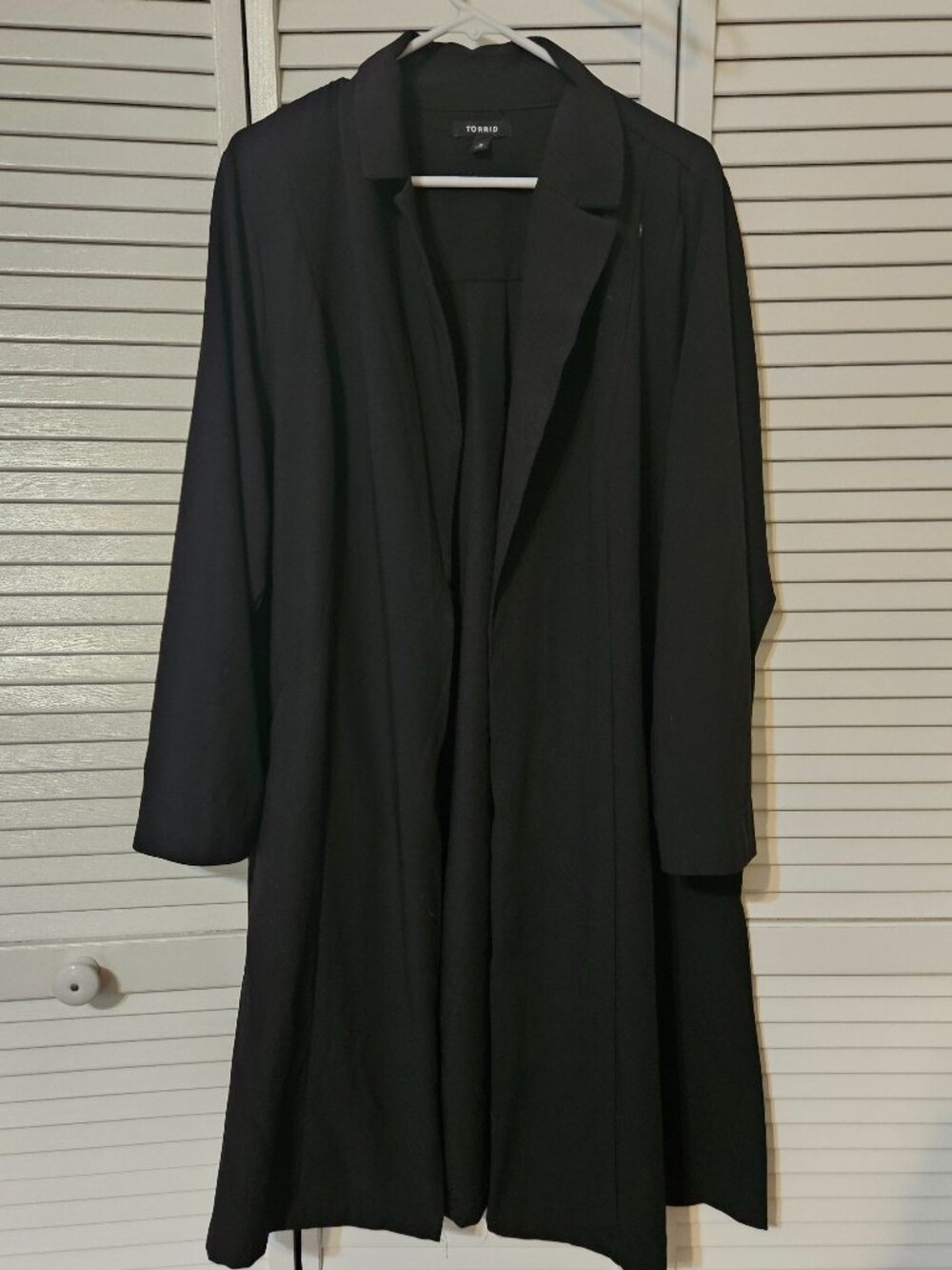 Studio Crepe Long Blazer/Trench Coat/Jacket
